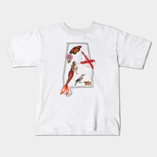 Alabama Mermaid Kids T-Shirt